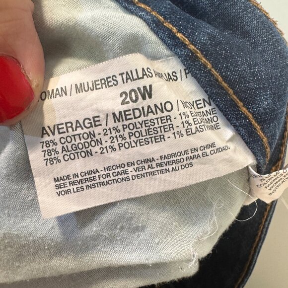 Nine West Womens Plus Size 20W Denim Capris Stretch Mid-Rise Classic Fit - Picture 4 of 6